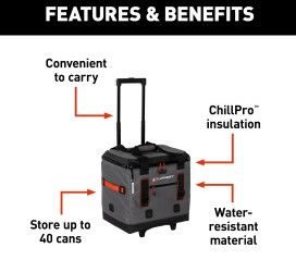 Adventure Pro 40 Can Soft Pack Wheeled Cooler