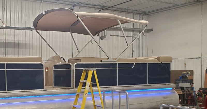Black Frame Power Bimini