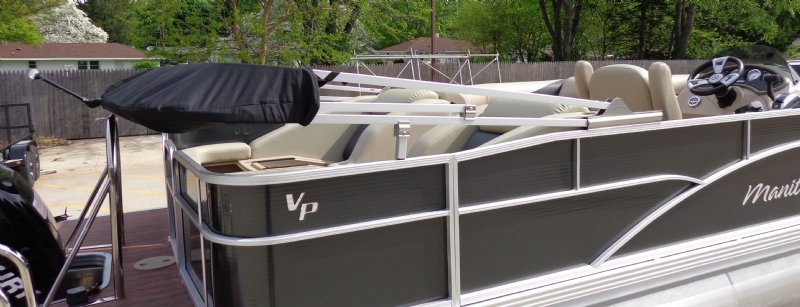 Battery Powered SureShade Pontoon Bimini 