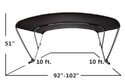 Black Frame Power Bimini