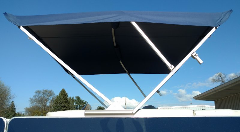 Battery Powered SureShade Pontoon Bimini 