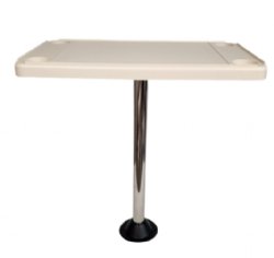 Ivory Rectangular Pontoon Boat Table 