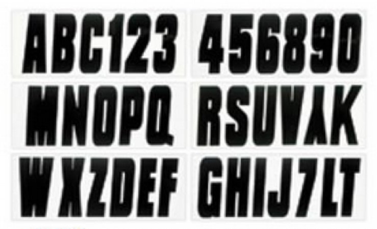 Boat Lettering Kit- 3" Black 