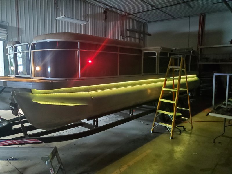 Pimp My Pontoon Neon Green LED Under Glow Deck Boat Lighting Kit