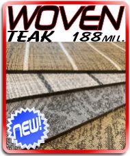 Luxury Woven Vinyl Pontoon Flooring Teak - 188 MIL 