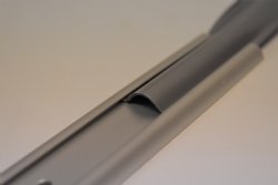 1" Silver Vinyl Fence Trim Insert for Pontoon Boat