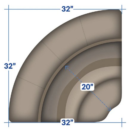 32" Bow Radius Pontoon Corner BM11002