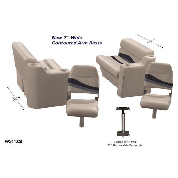 Fishing Pontoon Boat Seat Group WS14029